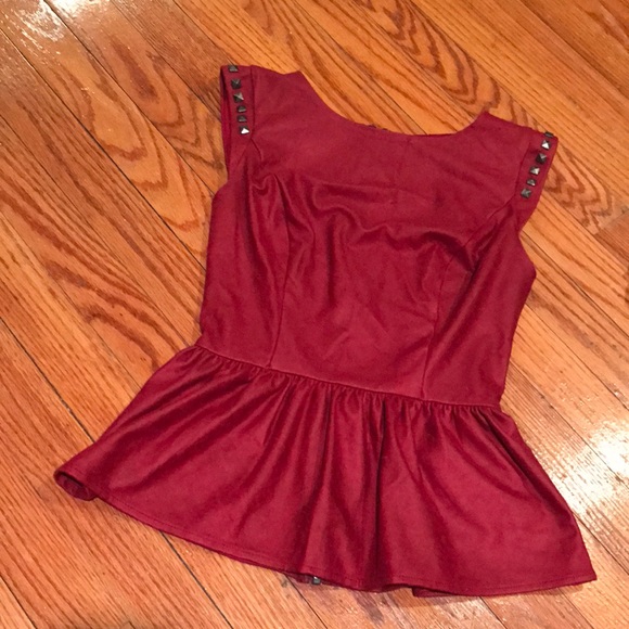 Guess leather peplum top - Picture 3 of 6